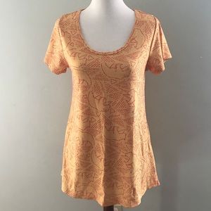 LULAROE jacquard Cali bears Classic Tee XS EUC